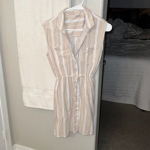 Japna neutral color colored shirt dress xsmall